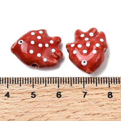 Handmade Porcelain Beads X-PORC-K010-06F-1