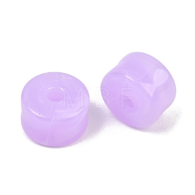 Two-Color Opaque Acrylic Imitation Gemstone Beads AC-CBA3EFE-02O-1