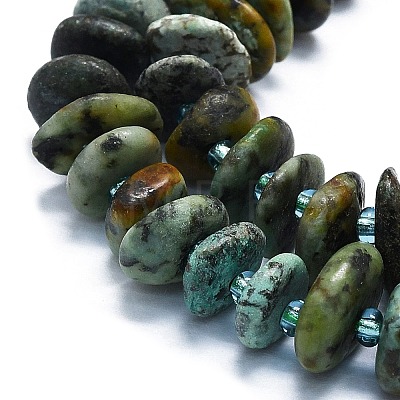 Natural African Turquoise(Jasper) Beads Strands G-K245-H14-03-1