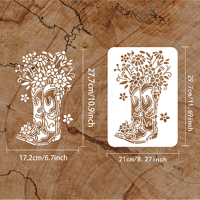 Plastic Drawing Painting Stencils Templates DIY-WH0396-202-1