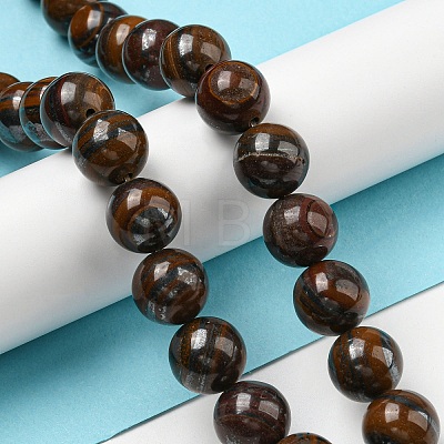 Natural Yellow Tiger Iron Beads Strands G-C079-A03-04-1