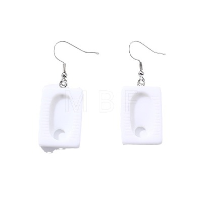 Funny Bathroom Theme Resin Dangle Earrings WG8936B-04-1
