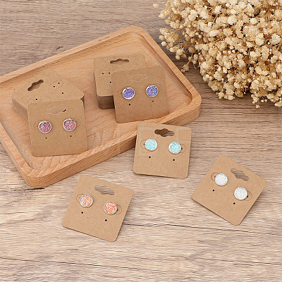 100Pcs Paper Earring Display Cards CDIS-DJ0001-15C-1