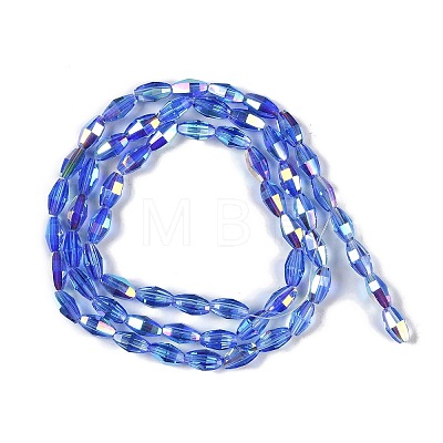 Electroplate Glass Beads Strands GLAA-Q101-03B-AB04-1