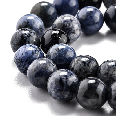 Natural Dumortierite Quartz Beads Strands G-O199-07D-1