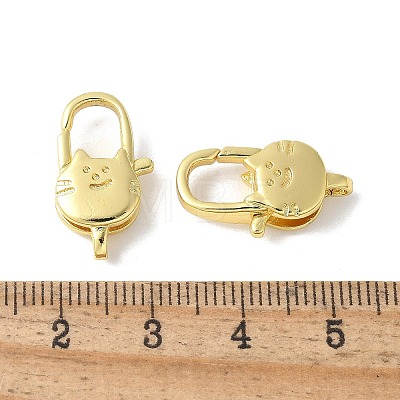 Brass Lobster Claw Clasps KK-F893-12G-02-1