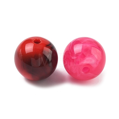 Two Tone Opaque Acrylic Beads MACR-L016-06-1