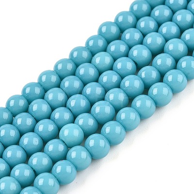 Opaque Solid Color Glass Beads Strands LS-GLAA-T032-P4mm-13A-1