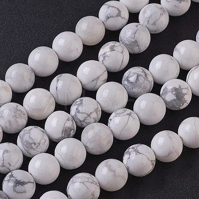 Natural Howlite Beads Strands G-D855-13-8mm-1