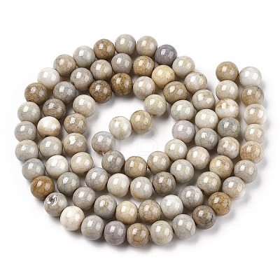Ombre Effect Dyed Crackle Glass Beads X1-GLAA-T031-10mm-01V-1