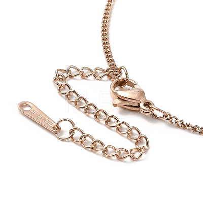 Ion Plating(IP) 304 Stainless Steel Satellite Chain Necklace for Men Women NJEW-E076-01RG-1