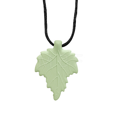 Leaf Food Grade Eco-Friendly Silicone Pendants PW-WG8283D-03-1