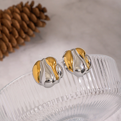 Nuggets 304 Stainless Steel Stud Earrings WQ1047-1