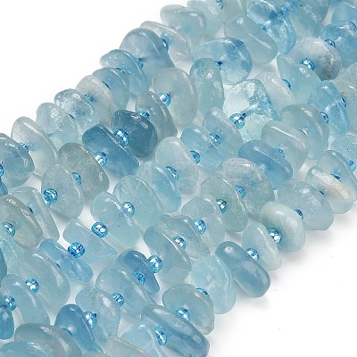 Natural Aquamarine Beads Strands G-Z124-A03-01-1