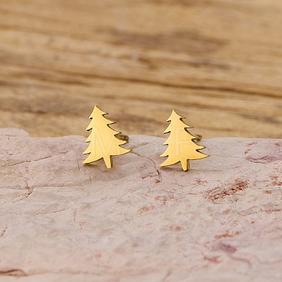 304 Stainless Steel Stud Earrings EJEW-I321-01G-01-1