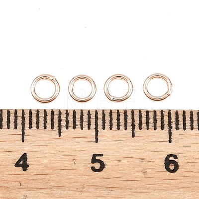 Brass Closed Jump Rings KK-D257-01RG-07-1