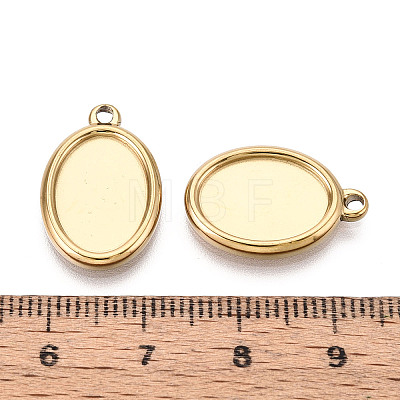 304 Stainless Steel Pendant Cabochon Settings STAS-T067-68G-1