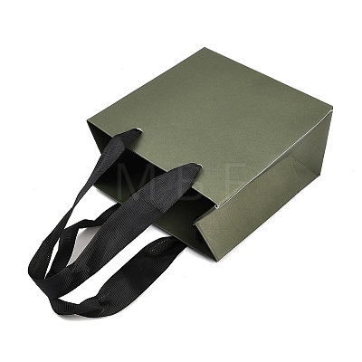 Paper Gift Tote Bags with Ribbon Handles ABAG-K004-05-1