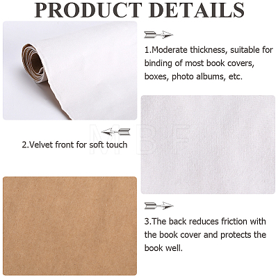 1.1M Self Adhesive Velvet Book Covers DIY-WH0491-88B-04-1