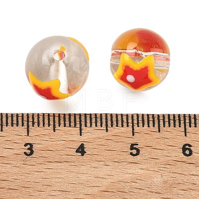 Transparent Glass Enamel Beads GLAA-P078-01A-08-1
