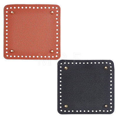   2Pcs 2 Colors Square PU Leather Purse Bottom FIND-PH0003-25B-1