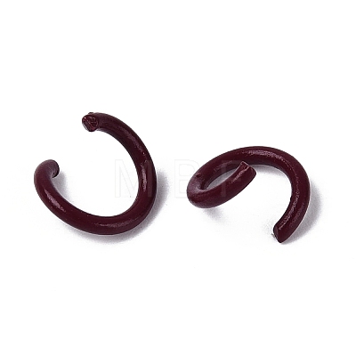 Spray Painted Iron Open Jump Rings IFIN-T017-04B-03-1