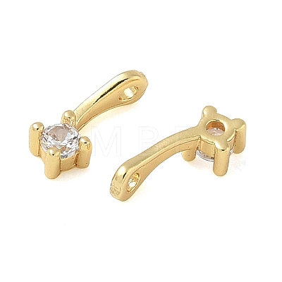 Brass Pave Clear Cubic Zirconia Charms CU-CBA9FFD-11G-07-1
