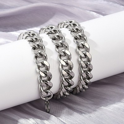 304 Stainless Steel Cuban Link Chain Necklaces for Men NJEW-D301-01P-1
