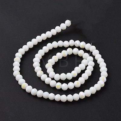 Electroplate Opaque Solid Color Glass Beads Strands EGLA-A034-P8mm-L17-1