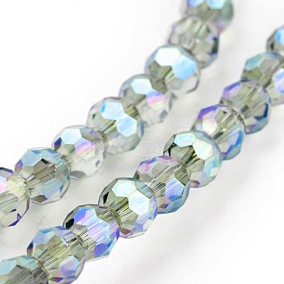 Electroplate Glass Beads Strands EGLA-D021-72-1