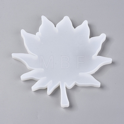 Autumn Theme DIY Maple Leaf Cup Pad Silicone Molds X-DIY-TAC0007-20-1