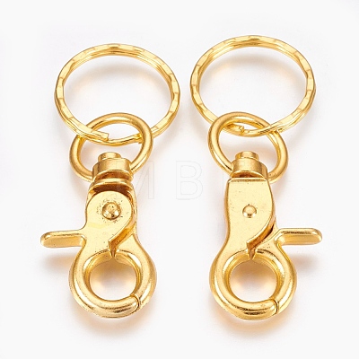 Iron Swivel Clasps with Key Rings X-HJEW-H017-G-1