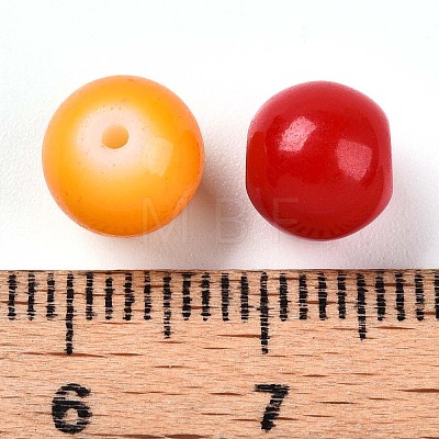 Baking Painted Glass Beads DGLA-Q020-8mm-M01-1