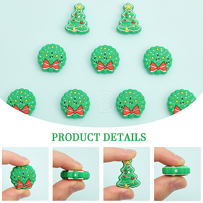 16pcs 2 Styles Food Grade Eco-Friendly Silicone Beads SIL-CA0001-71-1