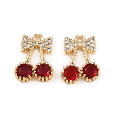 Brass Micro Pave Cubic Zirconia Pendants KK-C115-03F-03G-1
