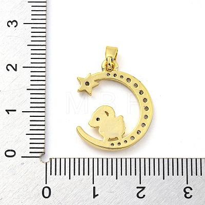Brass Micro Pave Clear Cubic Zirconia Pendant FIND-Z044-03L-1