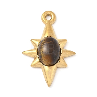 Dyed Synthetic Tiger Eye Pendants STAS-R162-05G-04-1-1