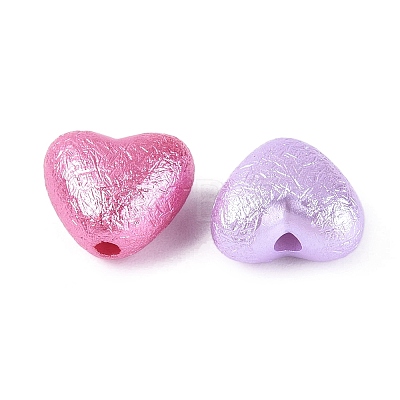 Textured Opaque Acrylic Beads OACR-N160-06-1