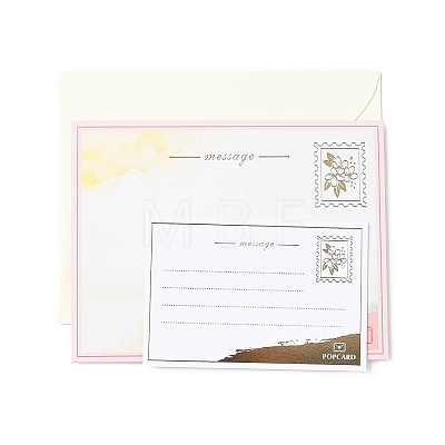 Pop Up 3D Flower Paper Greeting Cards AJEW-L102-01C-1