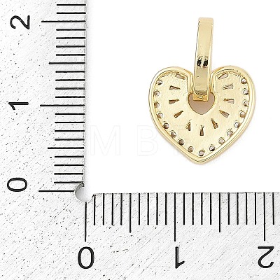 Brass Micro Pave Clear Cubic Zirconia Pendants KK-G522-53G-01-1