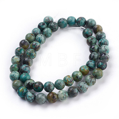Natural African Turquoise(Jasper) Beads Strands TURQ-G037-8mm-1