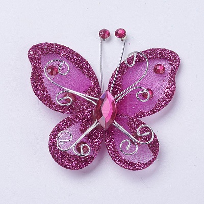 Polyester Butterfly Decoration DIY-WH0018-03H-1