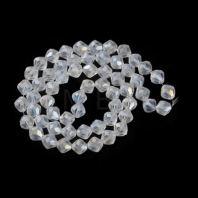 Electroplate Transparent Glass Beads Strands EGLA-I019-AB02-1