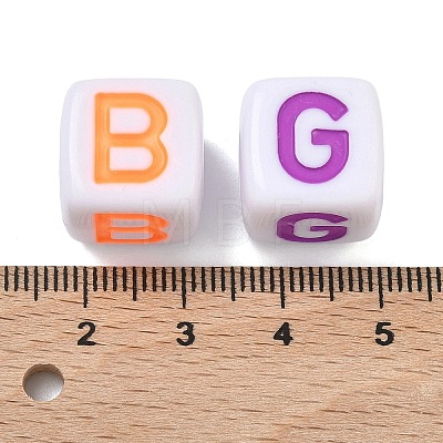 Opaque Acrylic European Beads MACR-K365-06B-1