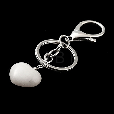 Natural White Jade Keychain KEYC-M022-04Q-1