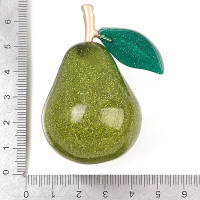 Fruit Theme Resin Big Pendants FIND-E053-01B-G-1