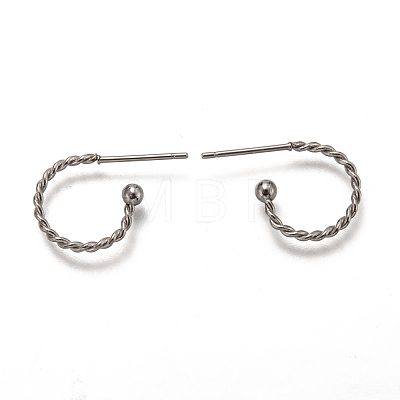 304 Stainless Steel Stud Earring Findings STAS-L252-001P-1