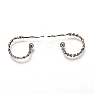 Non-Tarnish 304 Stainless Steel Stud Earring Findings STAS-L252-001P-1