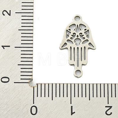 Non-Tarnish 201 Stainless Steel Hollow Connector Charms STAS-M015-16P-1