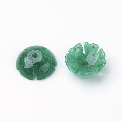 Natural Myanmar Jade/Burmese Jade Beads Caps G-E418-04-1
